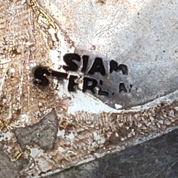 Antique Siam sterling silver brooch from 1930's - Picture 4 of 5